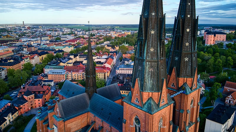 panoramavy över uppsala